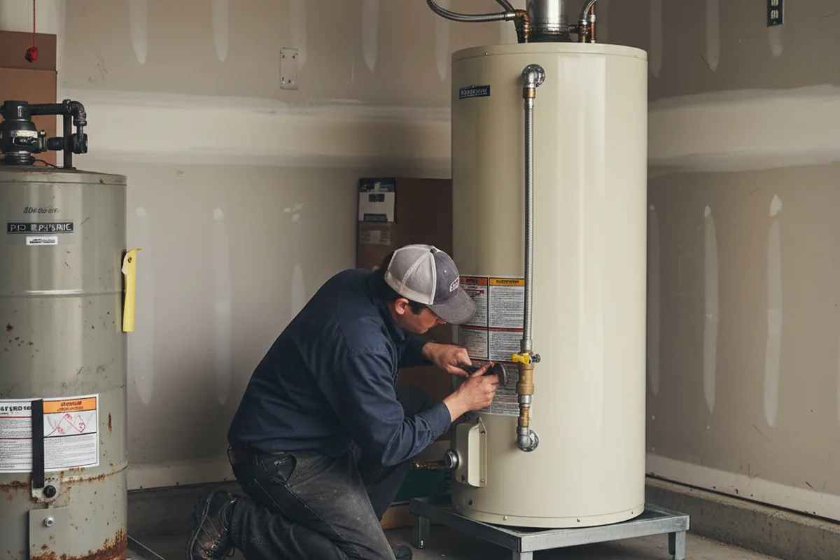Water heater and shutoff valve replacement in Point Lookout